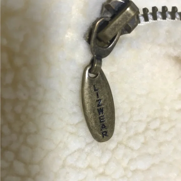 Liz Claiborne Cream Colored Sherpa Half Zip Faux Sherling Jacket - Picture 7 of 14